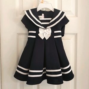 Navy Blue Nautical Dress 2 Piece
